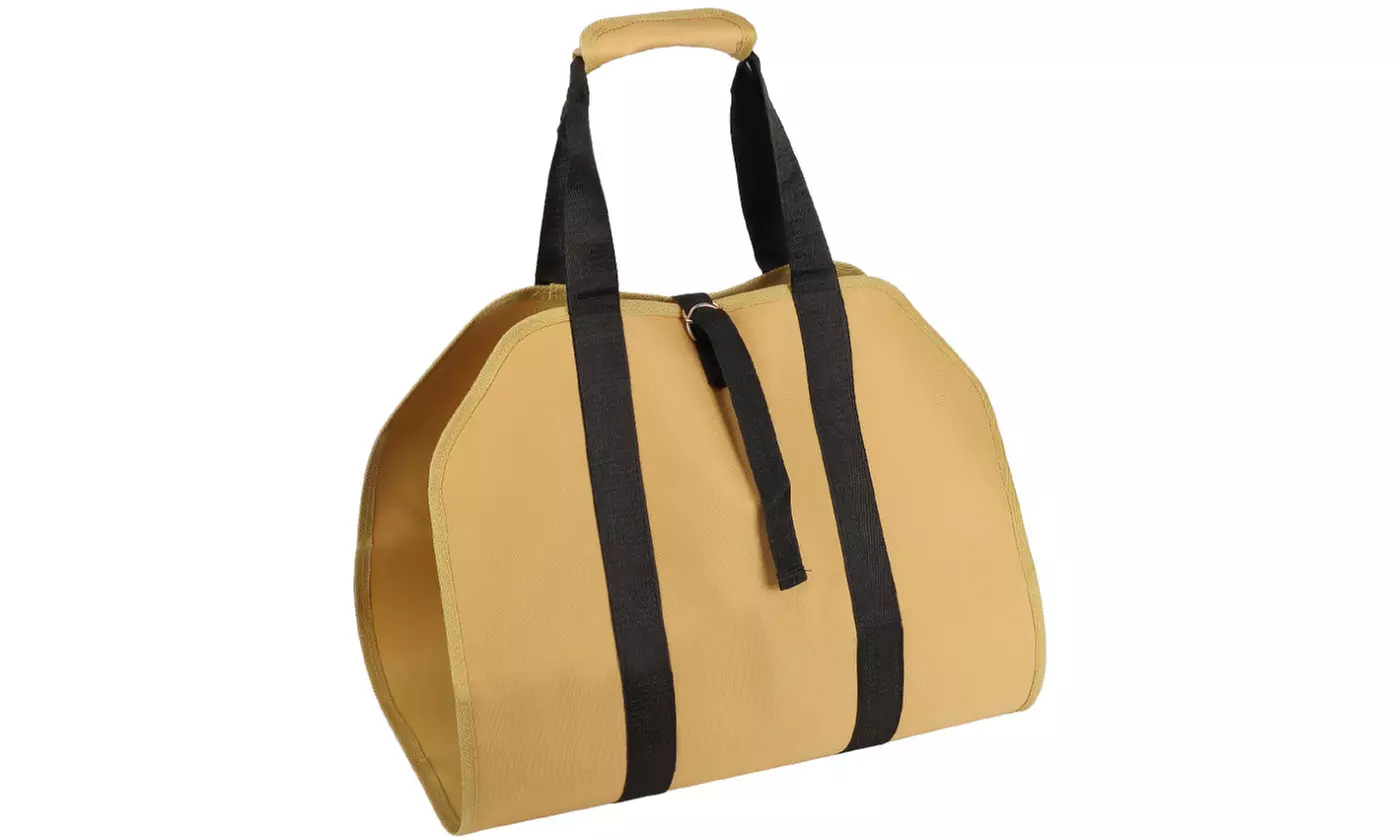 Heavy Duty Camping Firewood Log Carrier Tote Bag with Strap