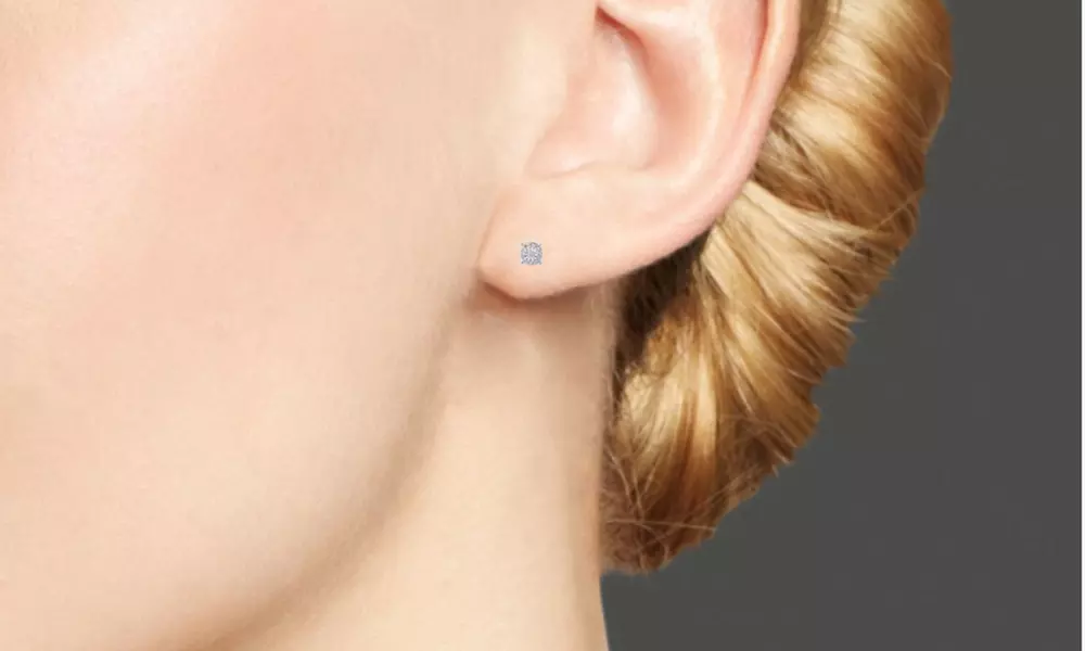 3/4 CTTW Diamond Miracle Plate Stud Earrings in Sterling Silver by DiamondMuse - Image 5