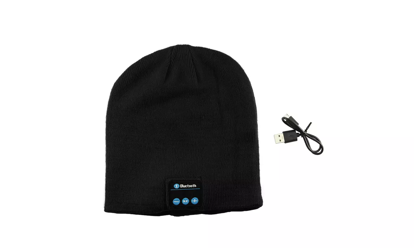 Wireless Bluetooth Beanie Knit Hat Headset Earphone Music Speaker Cap