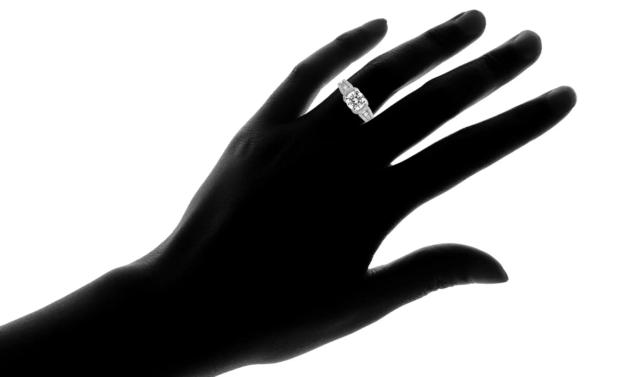 Unique Designs Bridal Ring Made with Crystals from Swarovski