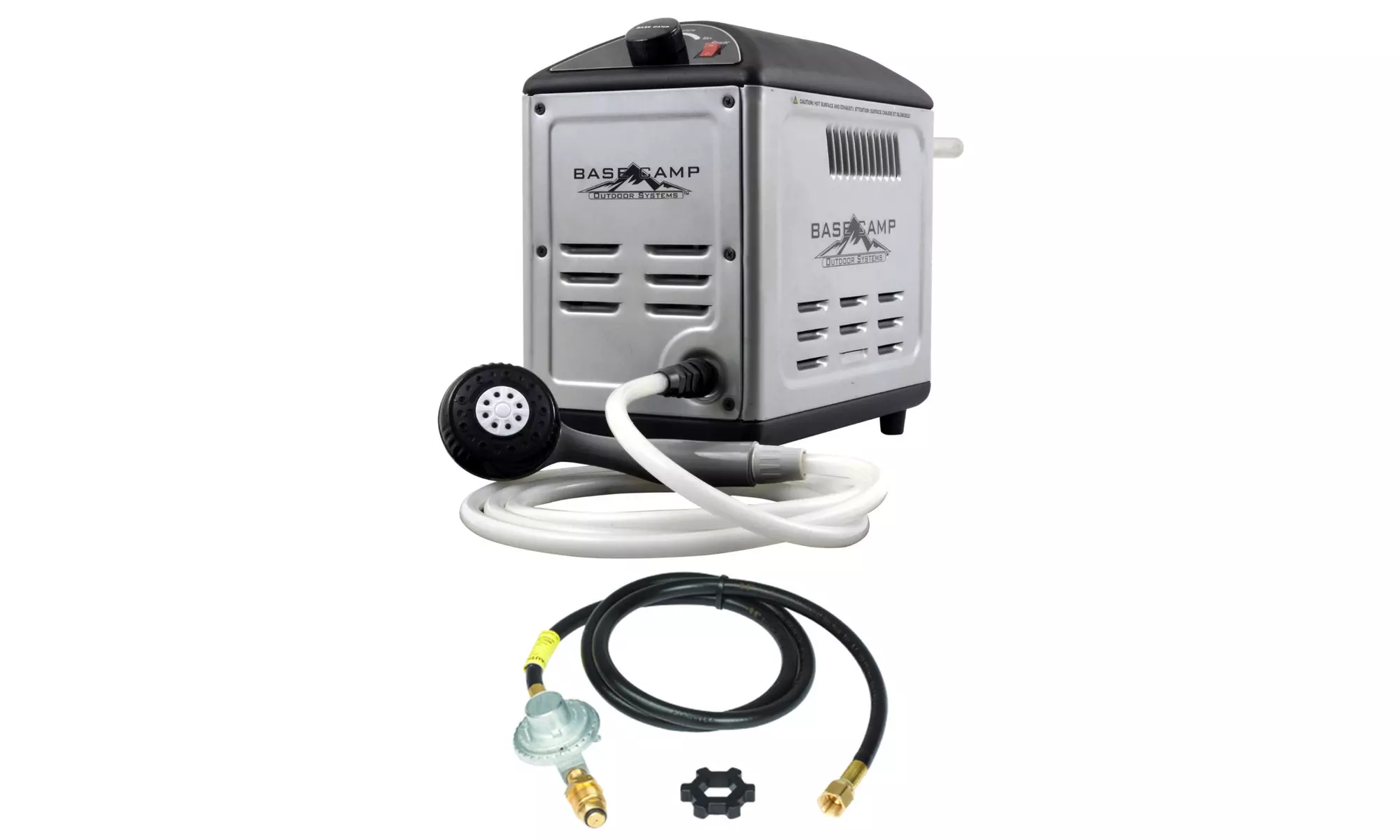 Mr. Heater BaseCamp BOSS-XB13 Battery Operated Shower System and Extra 10Ft Hose - Primary Image