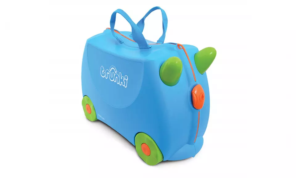  Trunki Original Kids Ride-On Suitcase and Carry-On Luggage - Terrance (Blue)  - Primary Image