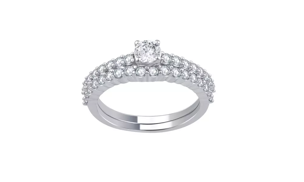 1.00 Cttw Diamond Ring Set in 14K Gold-KR17561GW12 - Primary Image