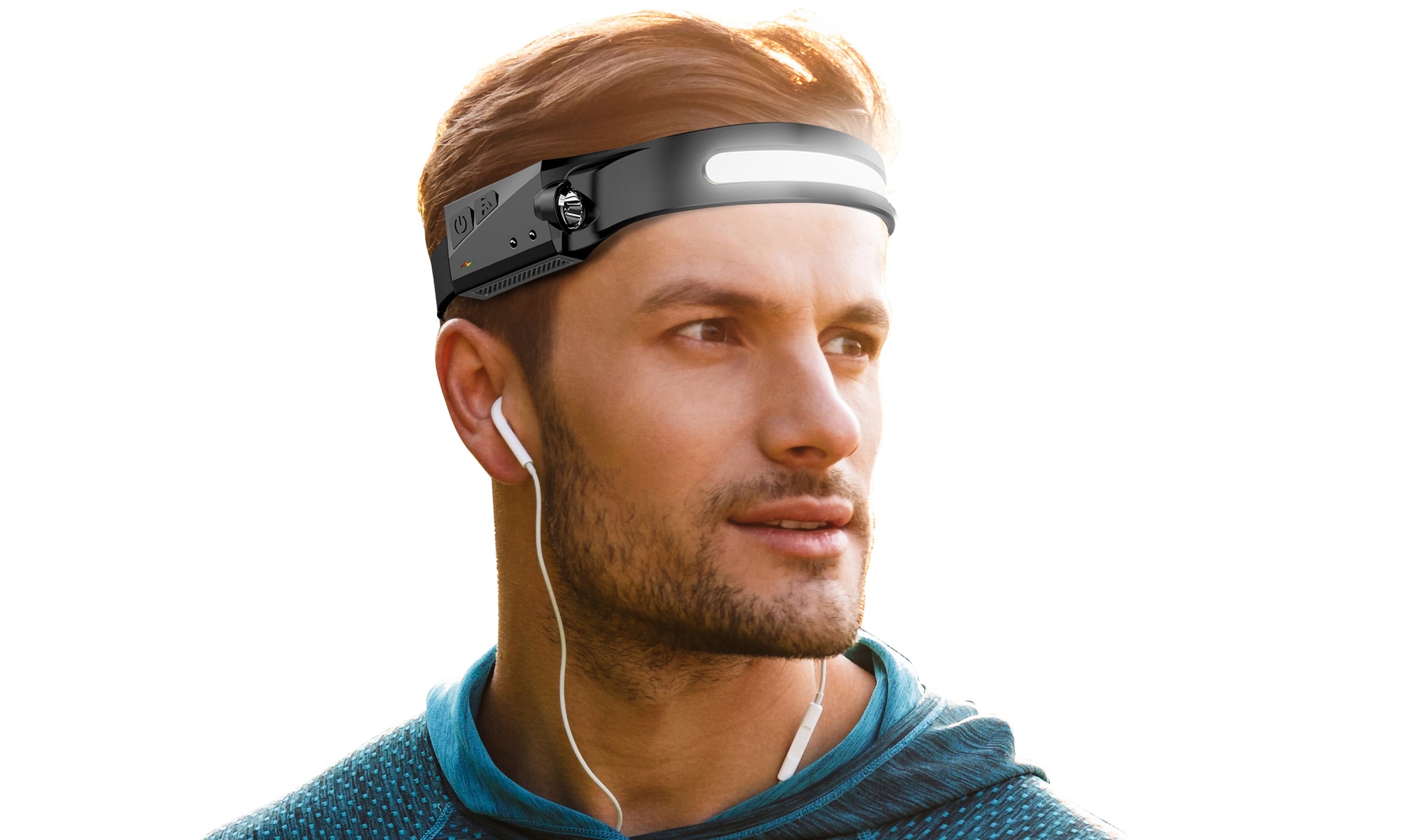 Rechargeable LED Headlamps w/ Motion Sensor Lightweight Waterproof (1 or 2 Pack)