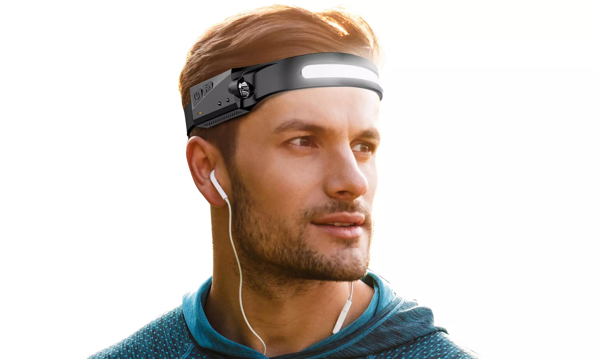 Rechargeable LED Headlamps w/ Motion Sensor Lightweight Waterproof (1 or 2 Pack)