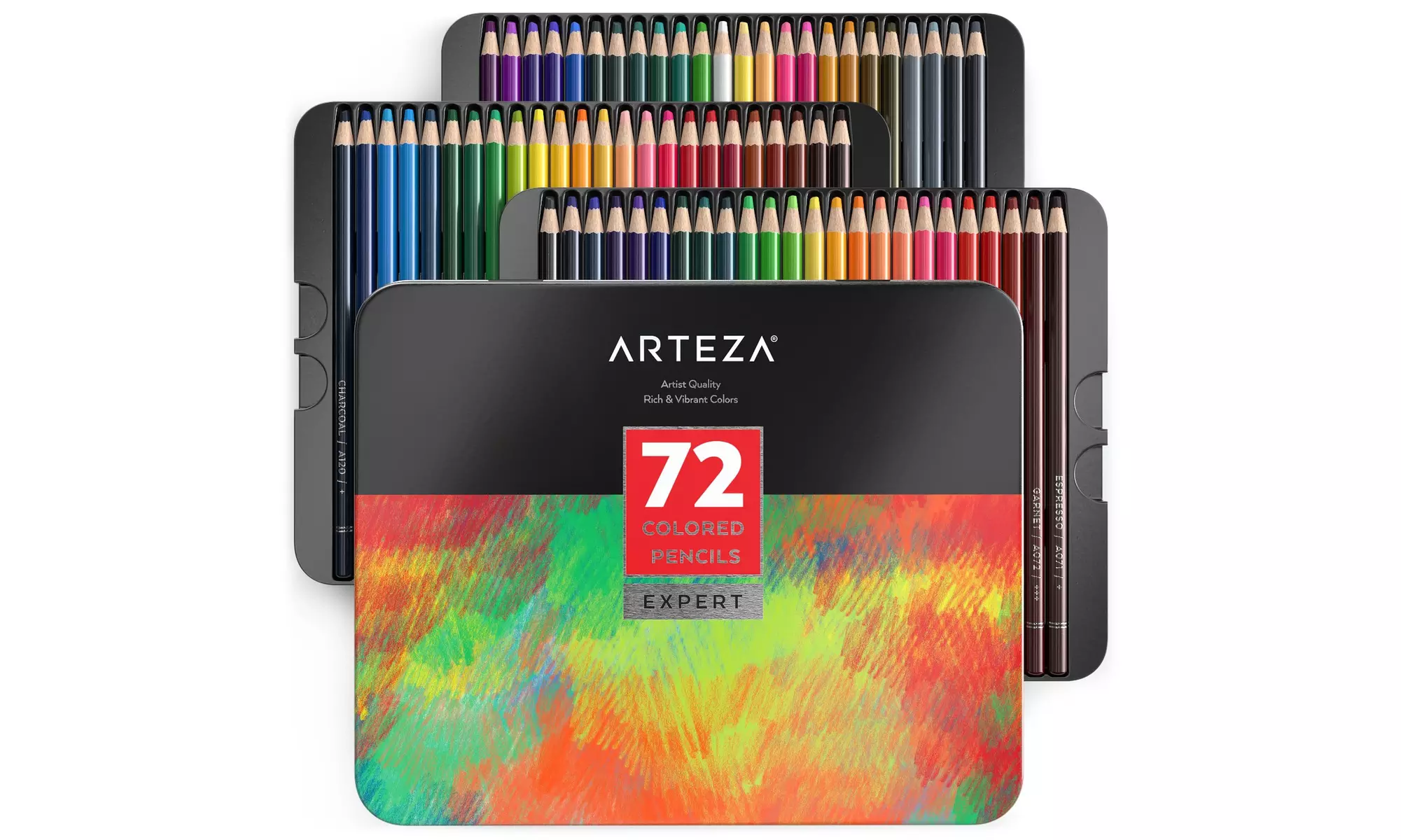 ARTEZA Colored Pencils, Professional Set of 72 Colors - Primary Image