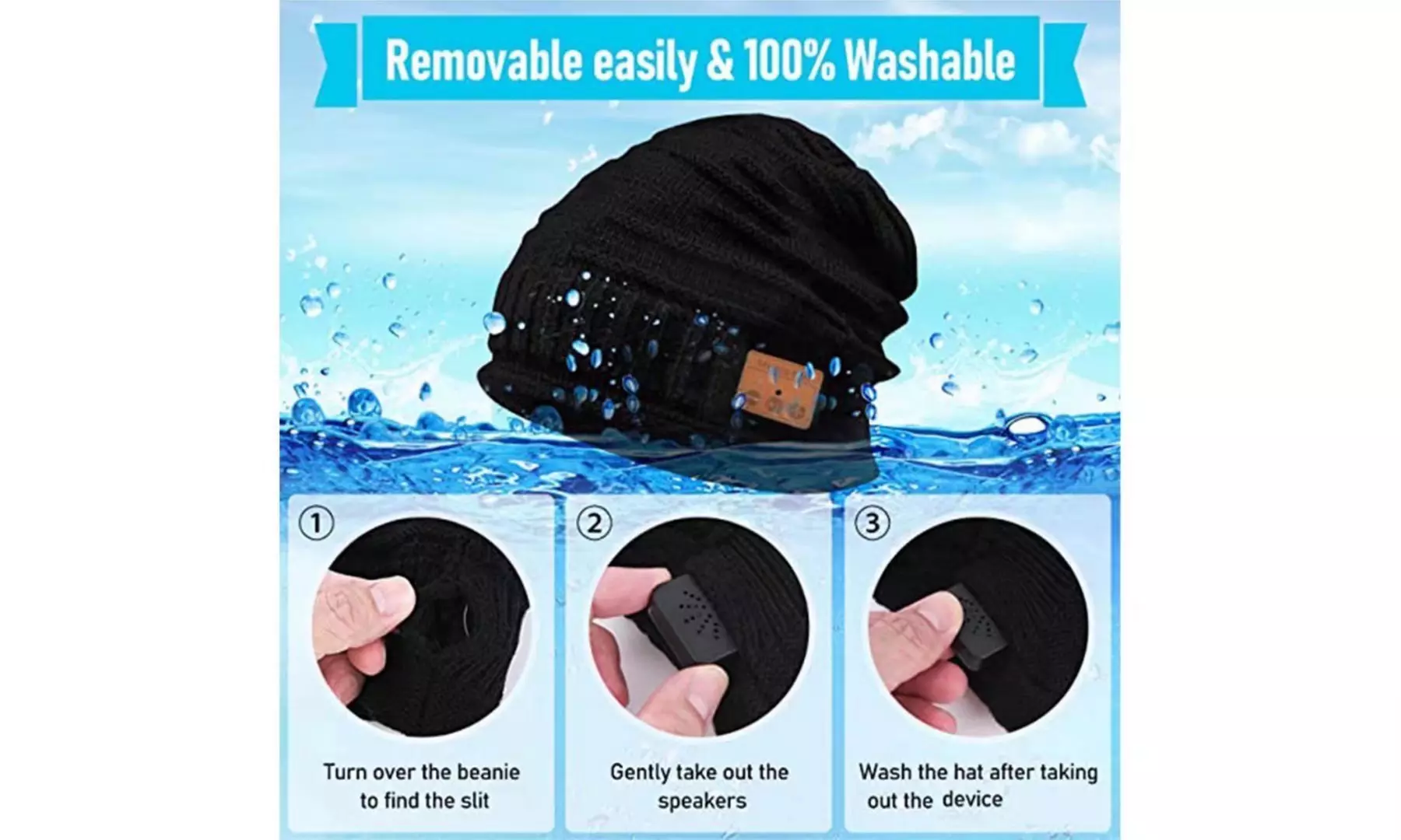 Touchscreen Gloves & Bluetooth Beanie Hat Set