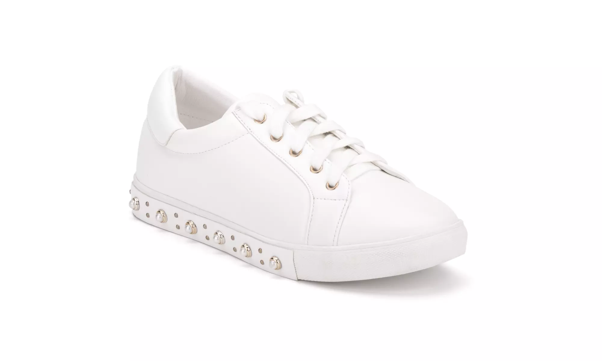 Olivia Miller 'Chill Zone' Studded Pearl Sneakers - Primary Image