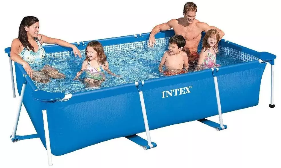 Intex 86" x 23" Rectangular Frame Above Ground Outdoor Splash Swimming Pool - Primary Image