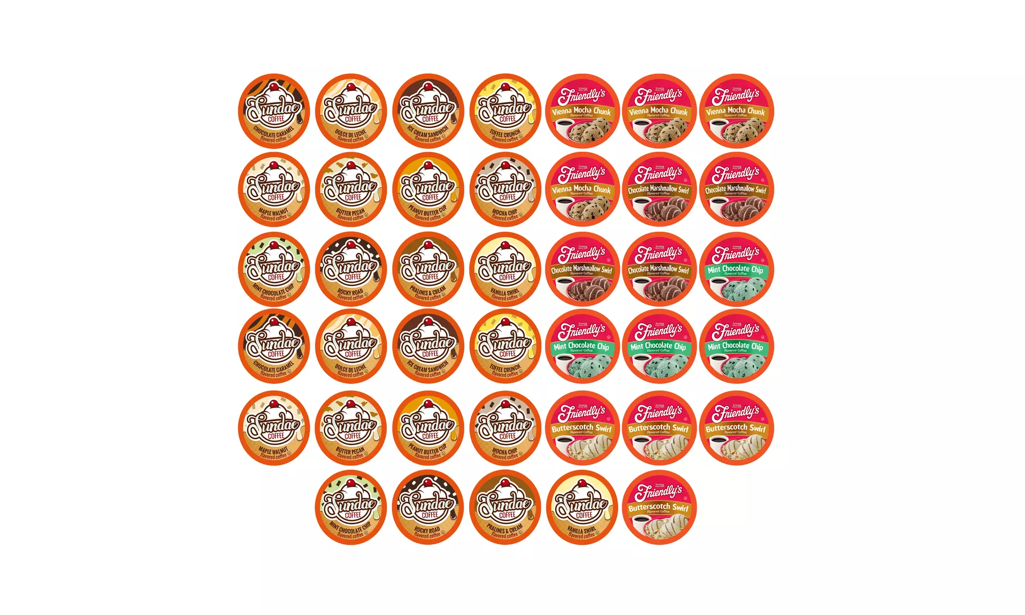 Ice Cream Flavored Coffee Variety Sampler for K-Cup Brewers (40 or 100 count) - Primary Image