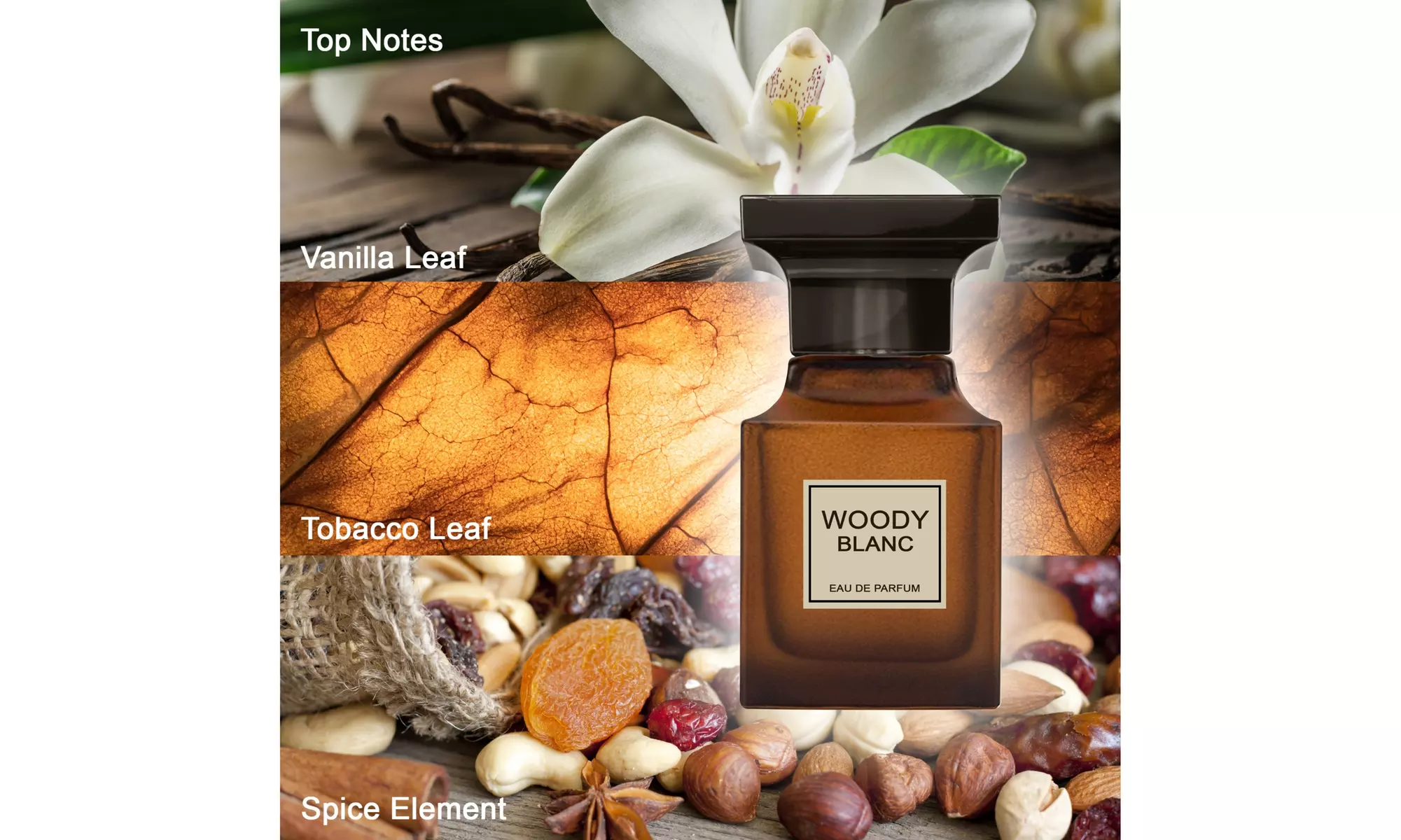 Woody Blanc Perfume for Men 3.4 FL.OZ Long-lasting & Fresh Fragrance