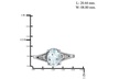 Jewelonfire 1.15 ctw Aqua & 1/20 CT White Dia Ring in SS 19707 - Second Medium