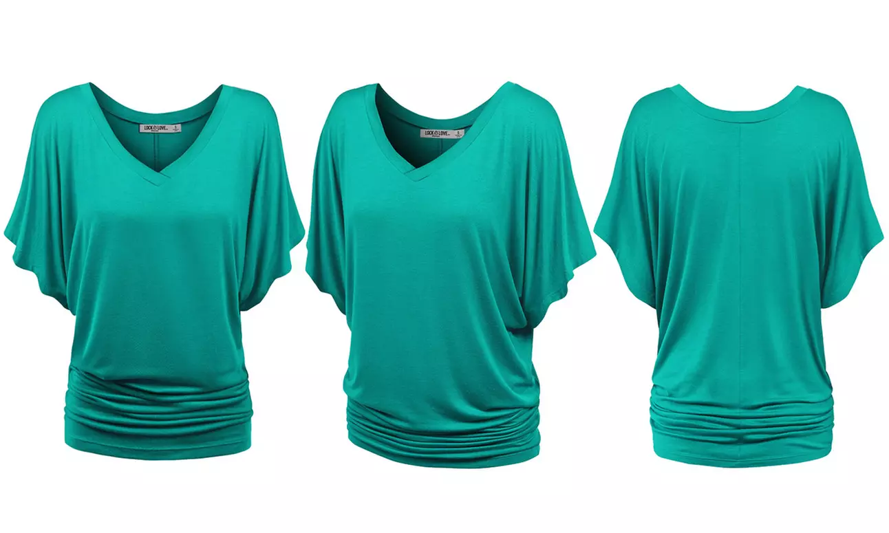 Women's Dolman Top S-3X  by Made by Johnny Plus Size 