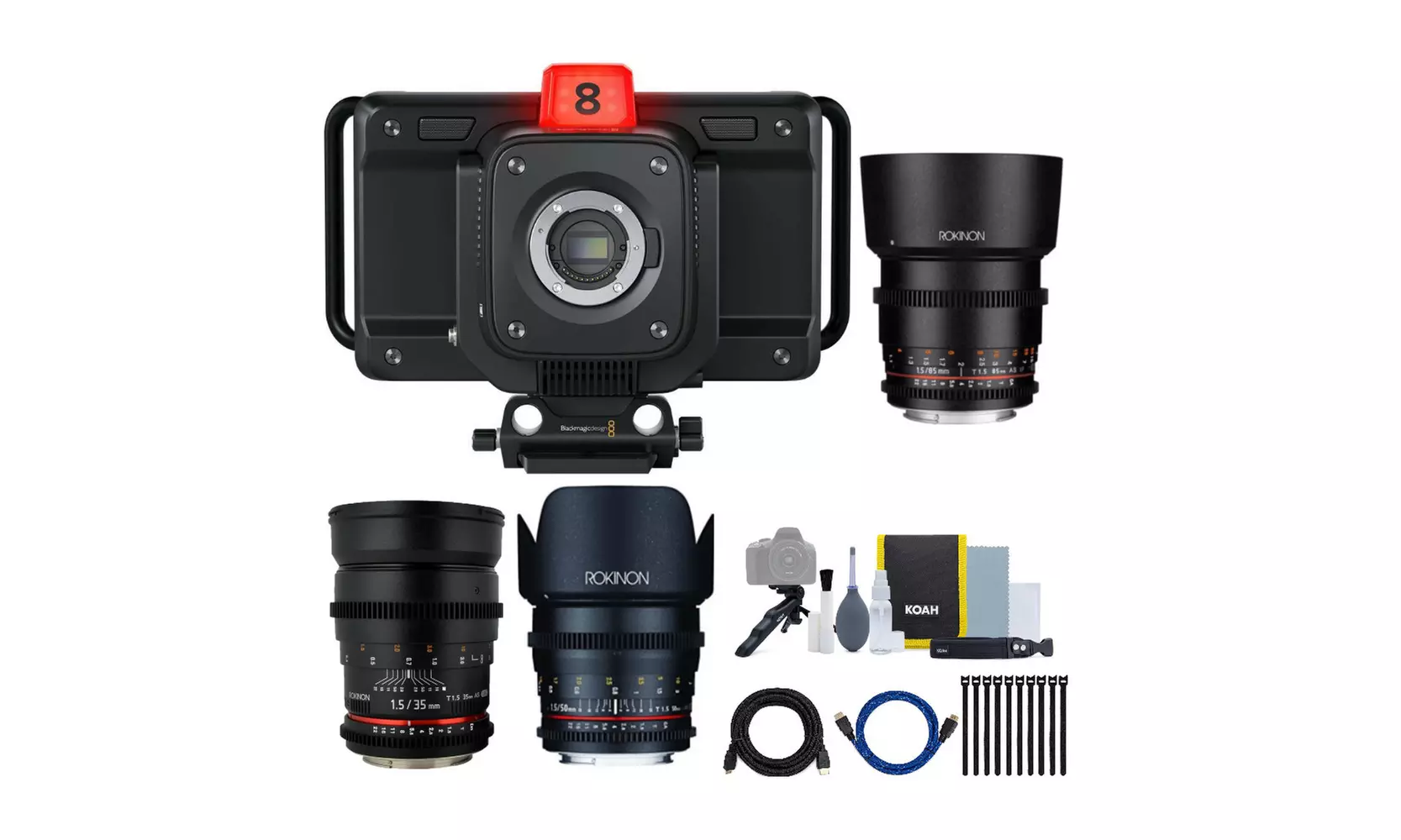 Blackmagic Design Studio Camera 4K Plus with Rokinon Lens Kit Bundle - Primary Image