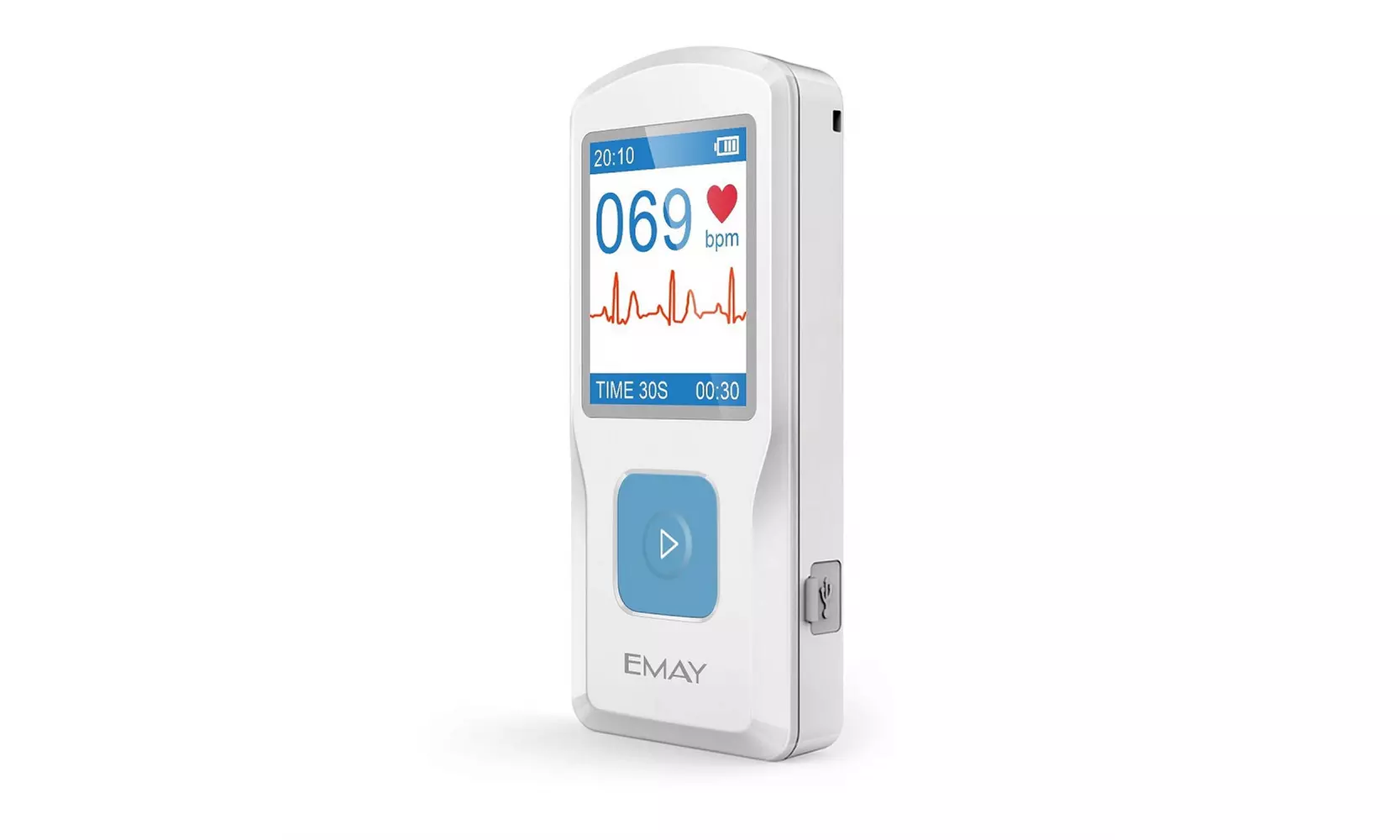 EMAY Portable ECG/EKG Monitor (PC Software Compatible With Both Windows & Mac) - Primary Image