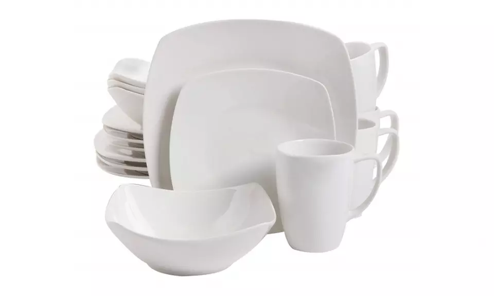  Gibson Home Zen Buffetware 16 Piece Dinnerware Set, White  - Primary Image