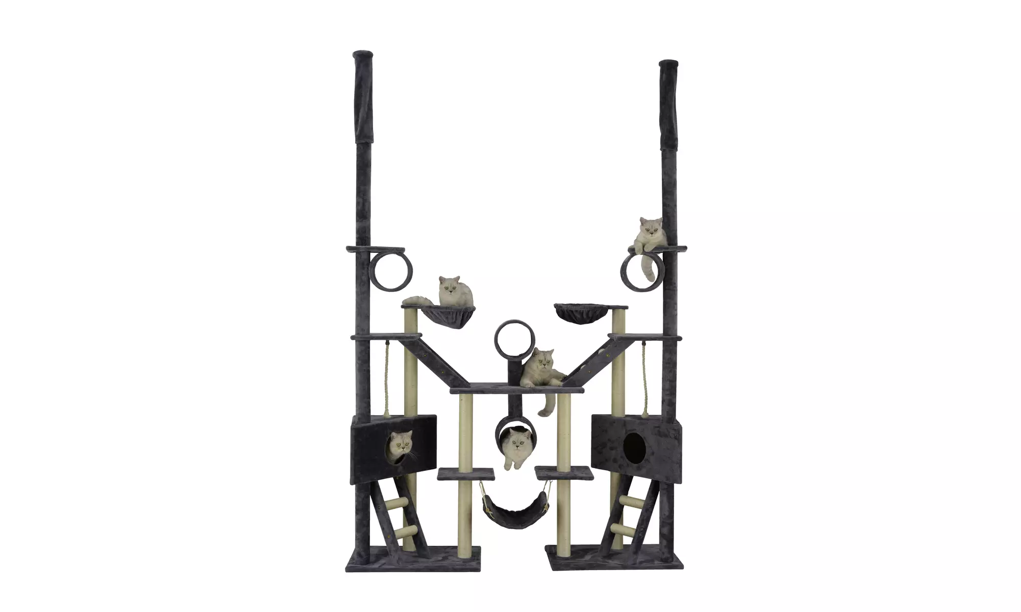 GoPetClub 106" Beige Cat Tree Condo Furniture - Second Medium