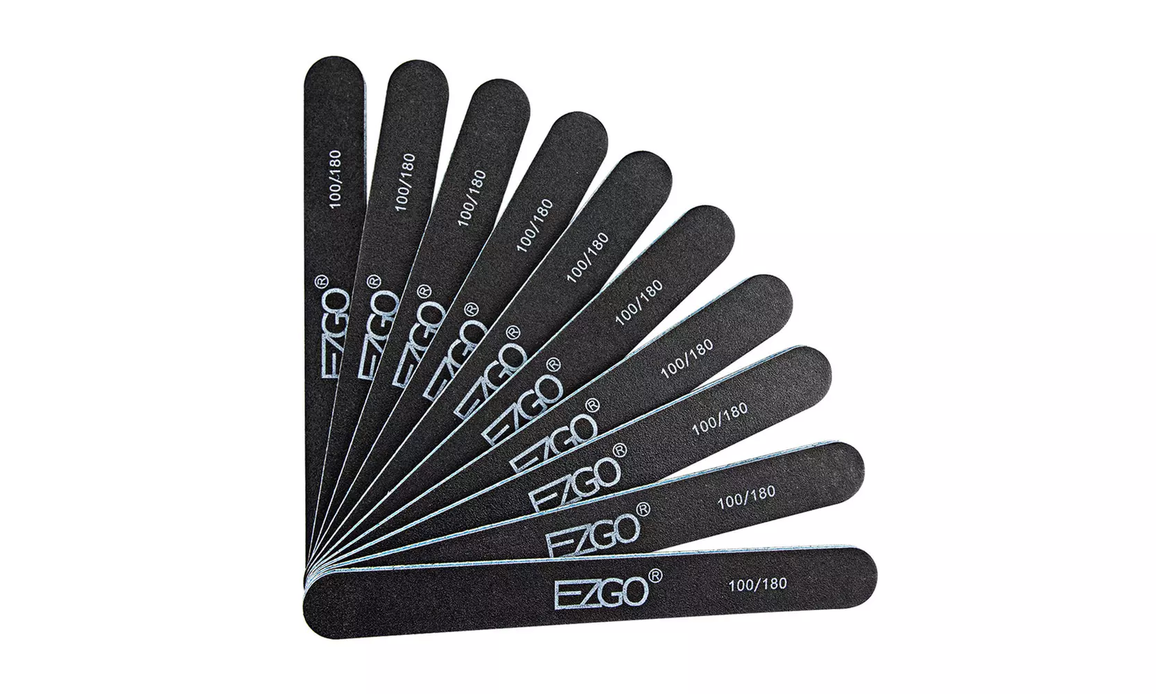 25pcs Nail Files 100 180 Grit Double Sided Washable Sanding Buffer Polisher - Primary Image