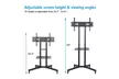 32 to 65 Inch Mobile TV Cart Universal Flat Screen Rolling TV Stand on Wheels - Second Medium