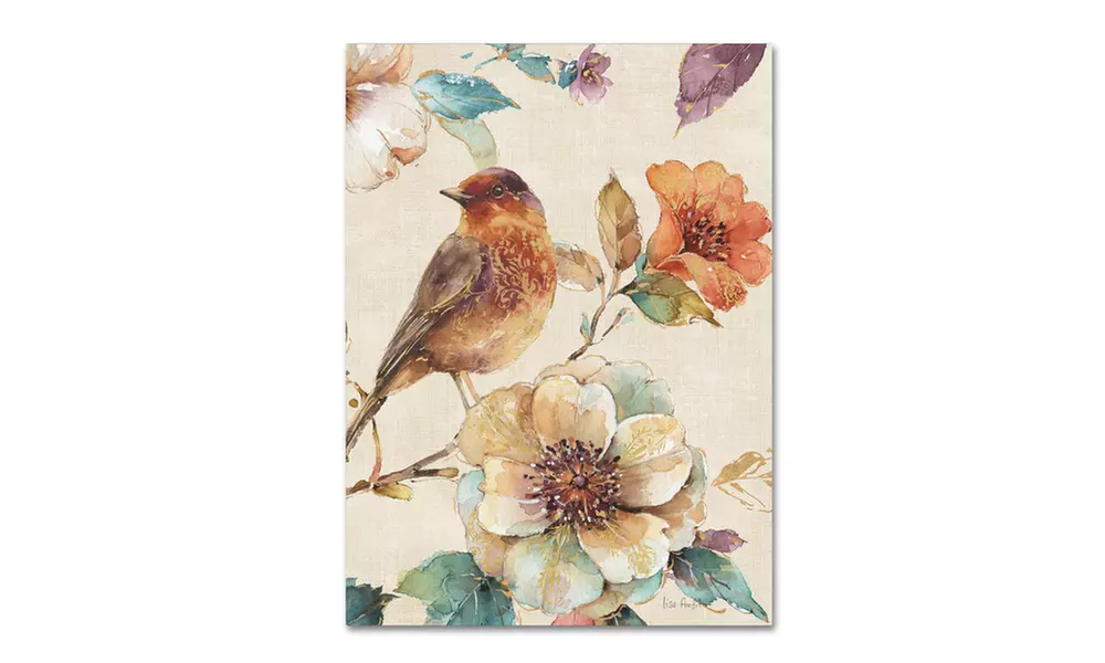 Lisa Audit 'Spiced Nature II Linen Leaf' Canvas Art - Second Medium