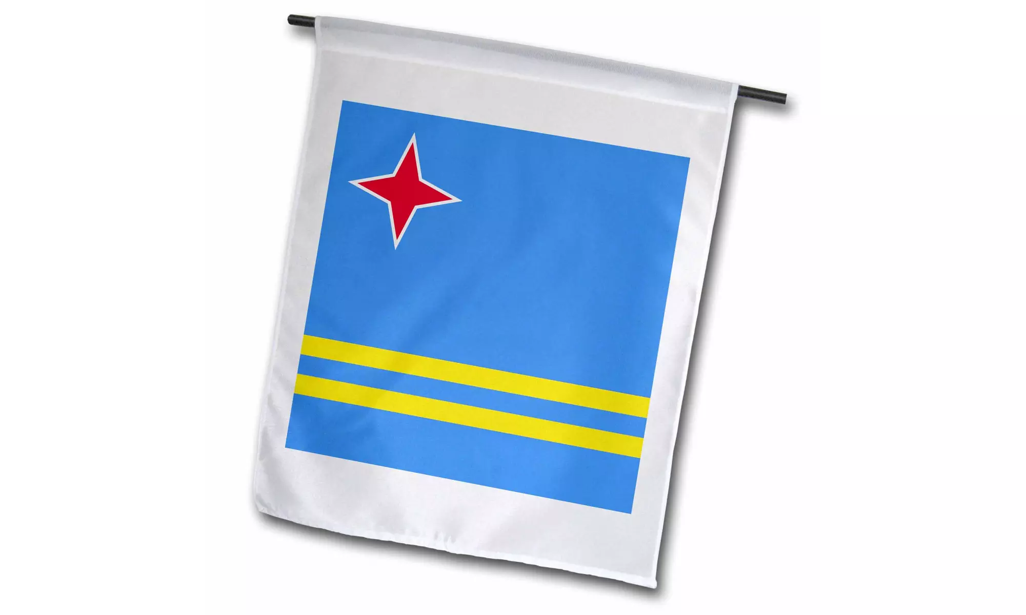  Garden Flag Flag of Aruba - Blue with red star and yellow stripes - Caribbean  - Primary Image