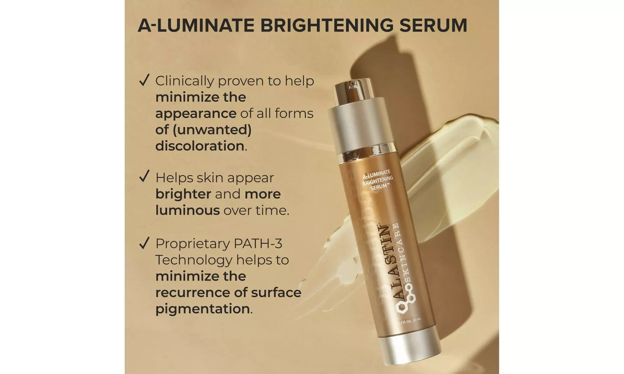 ALASTIN Skincare A-LUMINATE Face Serum (1.7 Fl. Oz.) 