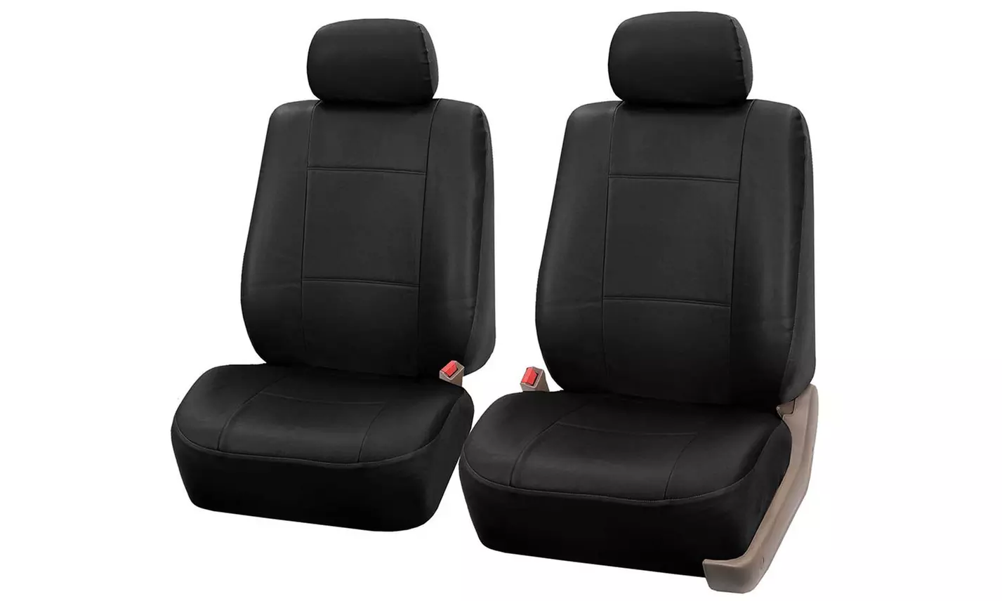 Faux Leather Universal Fit Front Seat Covers - NEW - PU001102-G - Primary Image