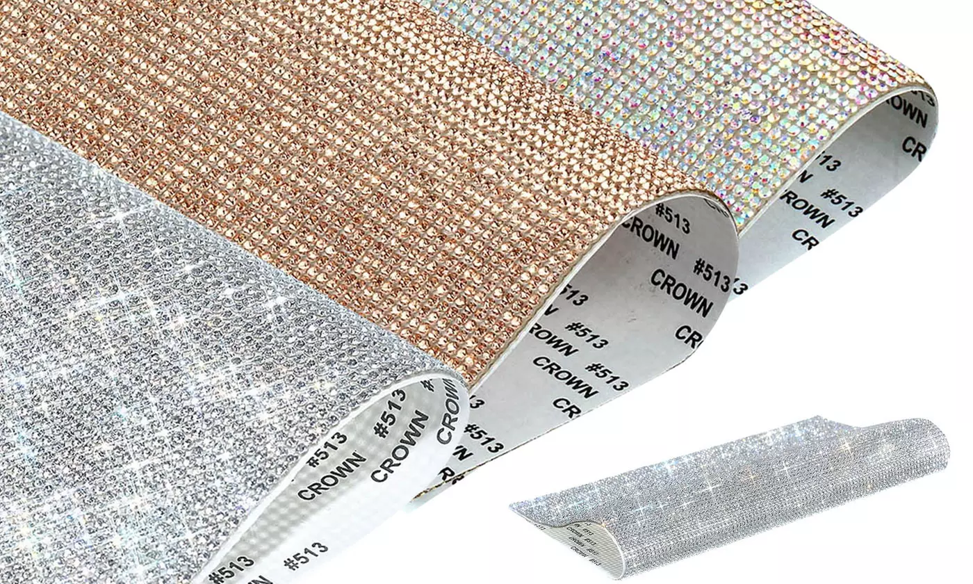 ItBelongs2U Self-Adhesive Rhinestone Bling Stickers for Phone, Car, DIY Crafts