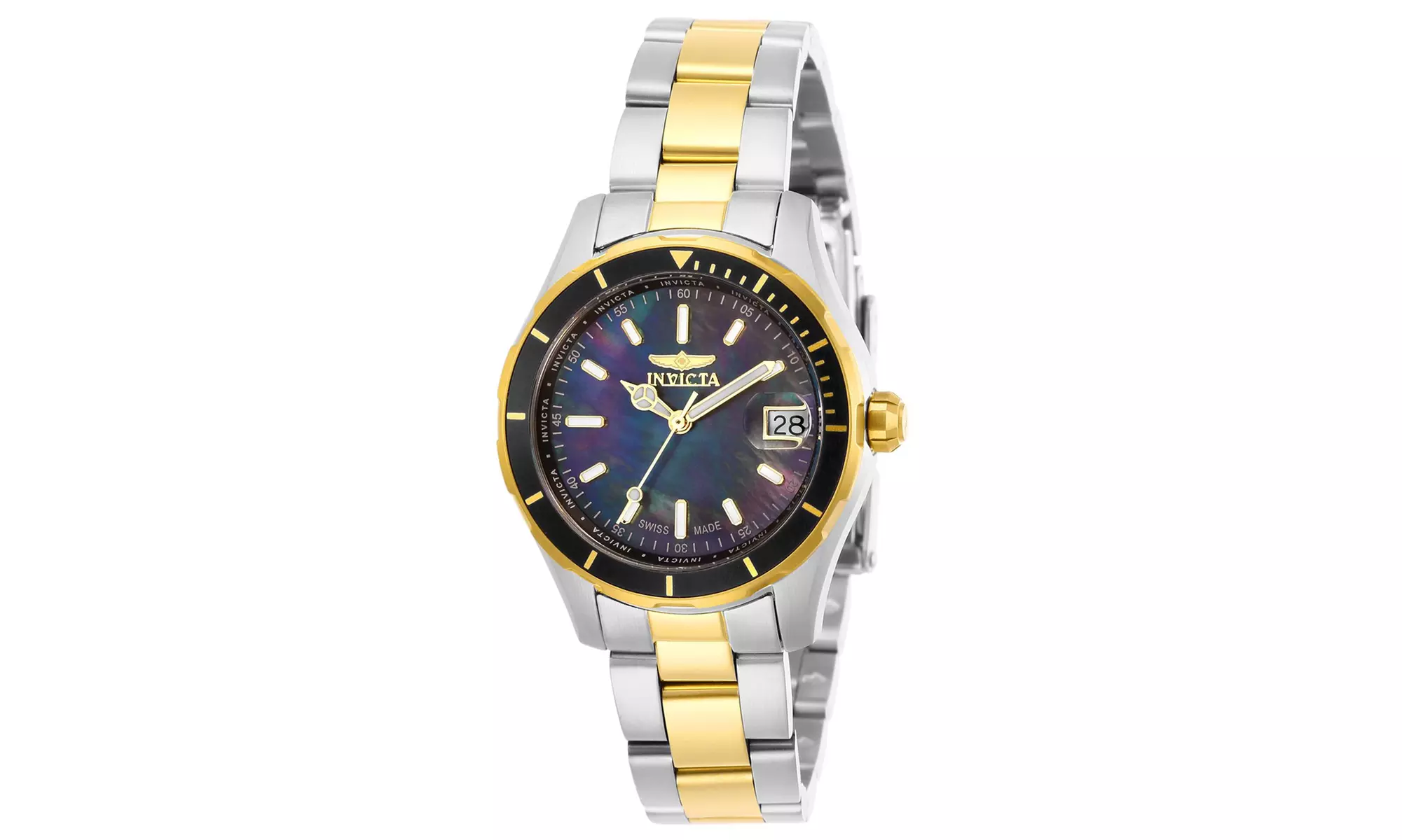 Invicta Women's 28647 Pro Diver Quartz 3 Hand Black Dial Watch - Primary Image