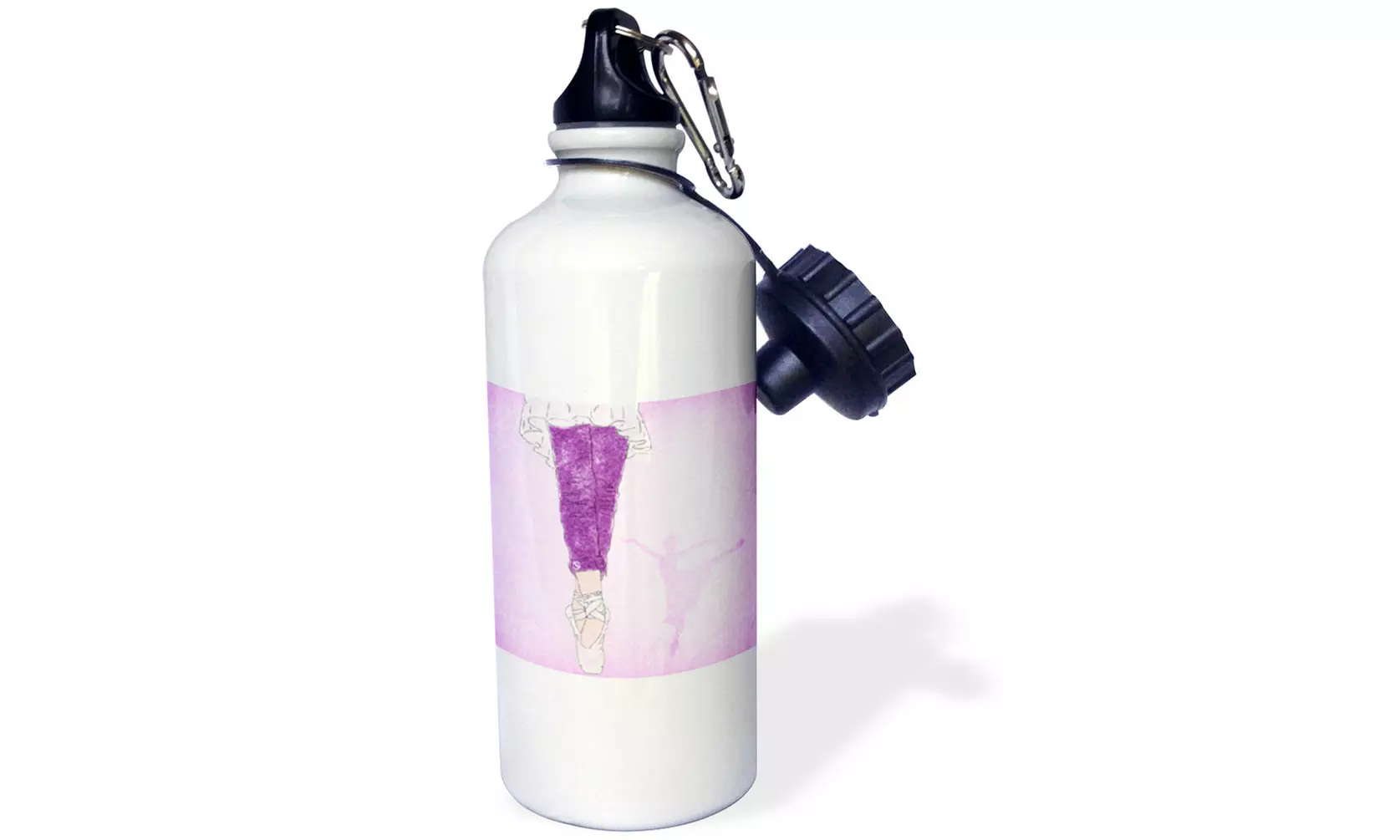  Water Bottle Ballet Dancer in Pink and Purple  - Primary Image