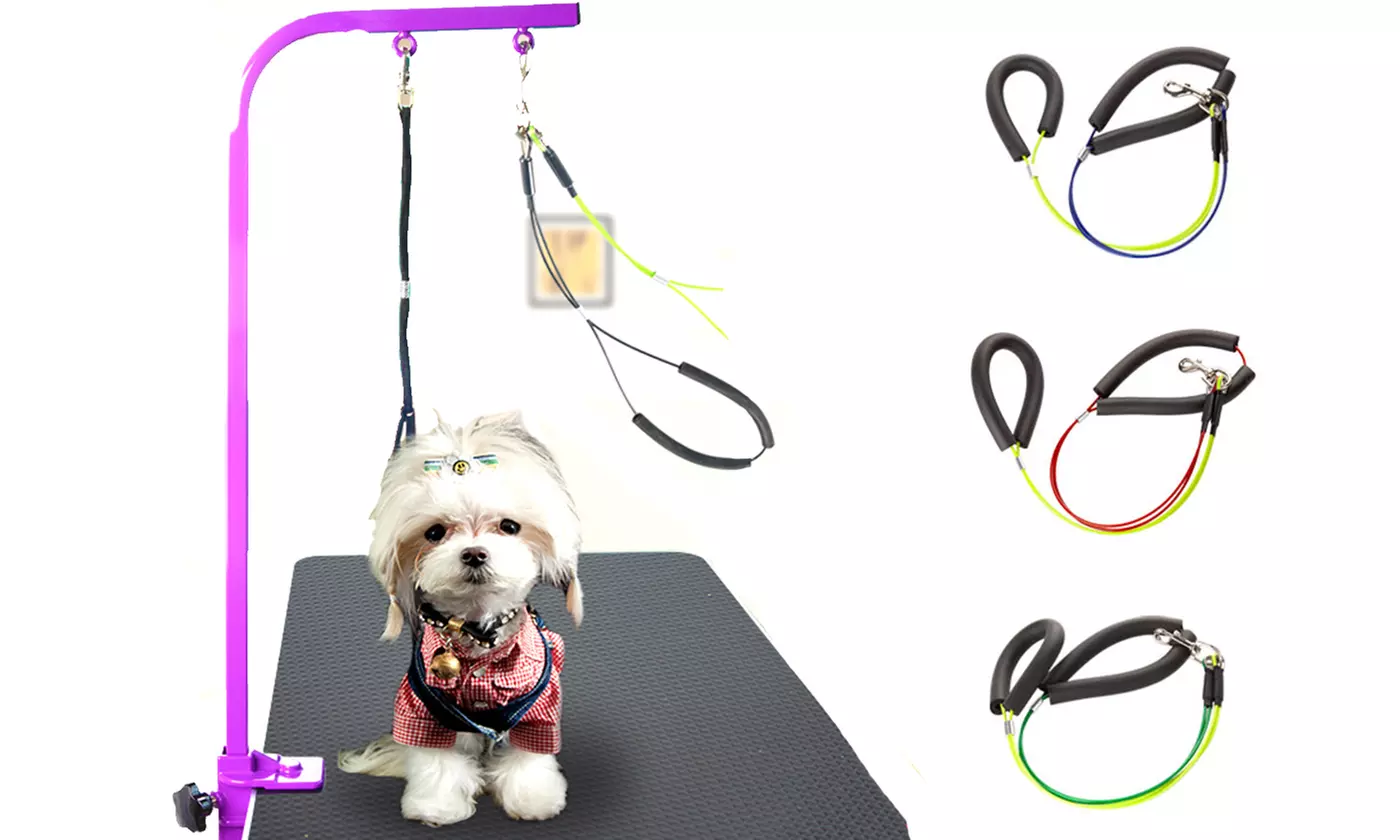 Dog Grooming Harness Leash Loop Fixed Wire Sling No-Sit Sucker Dog Shower