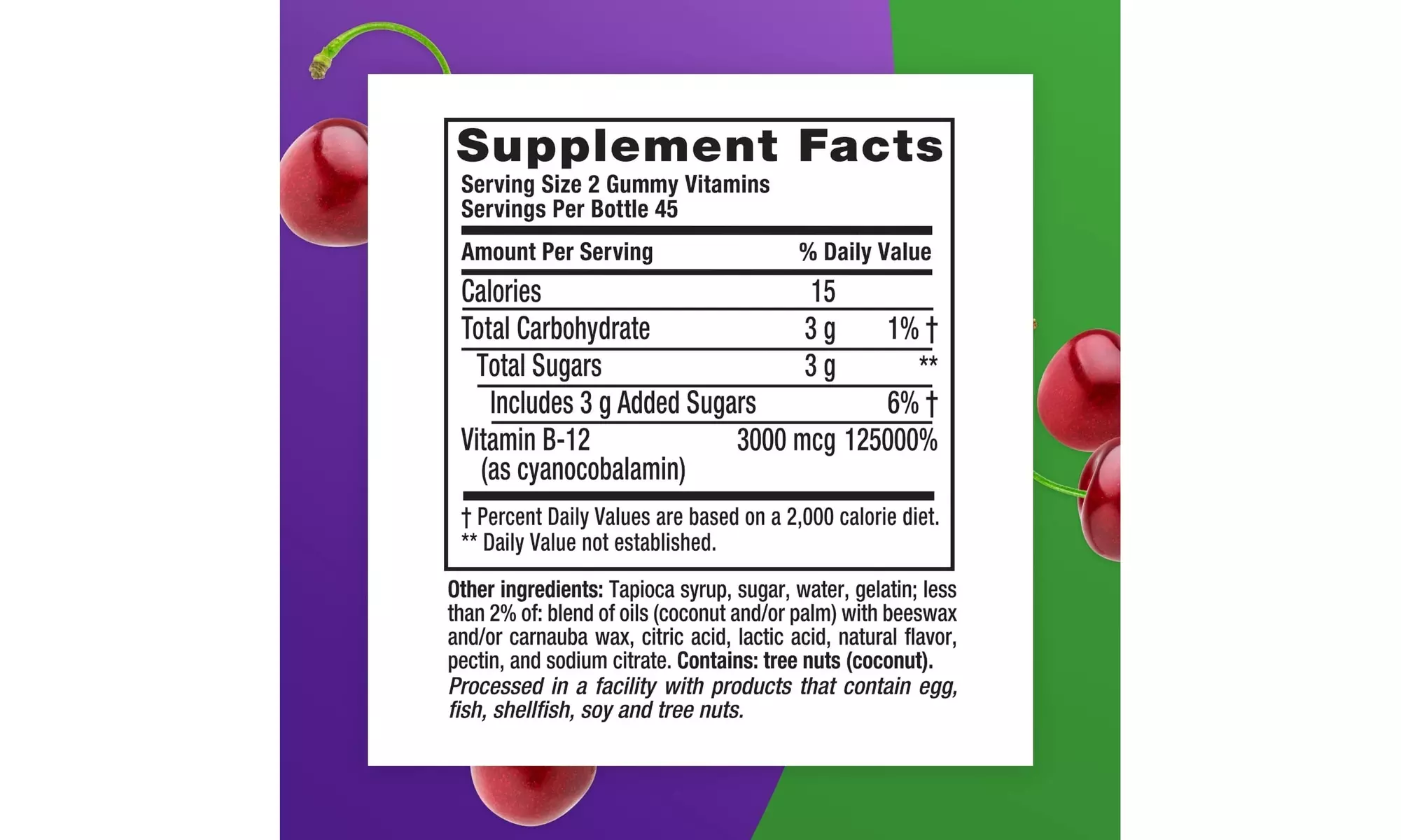 Vitafusion Extra Strength Vitamin B12 Gummy Vitamins, Cherry Flavored - Second Medium