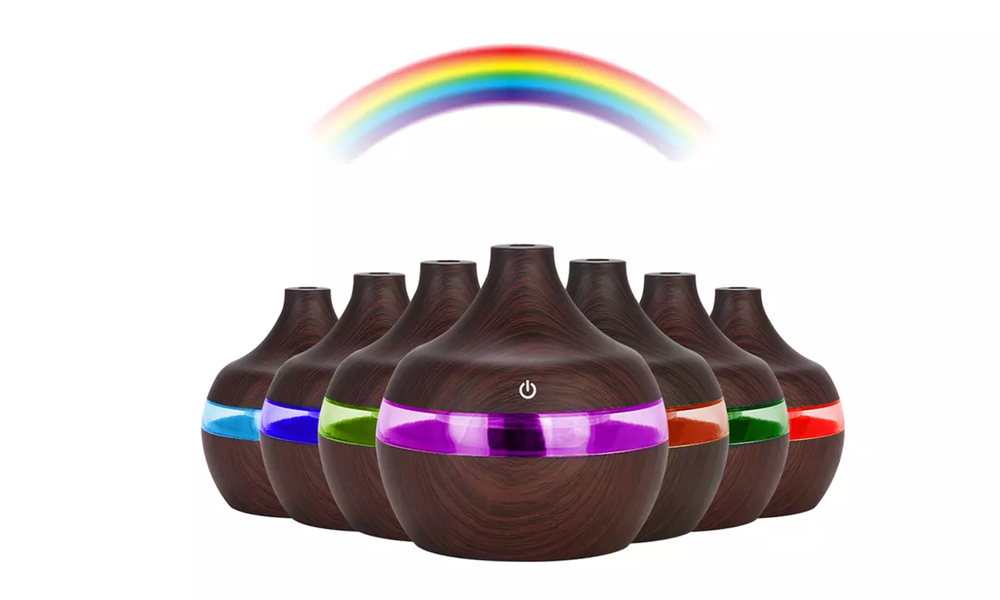 USB Aroma Humidifier Oil Diffuser Ultrasonic Cool Mist With 7 Color Change LED - Primary Image