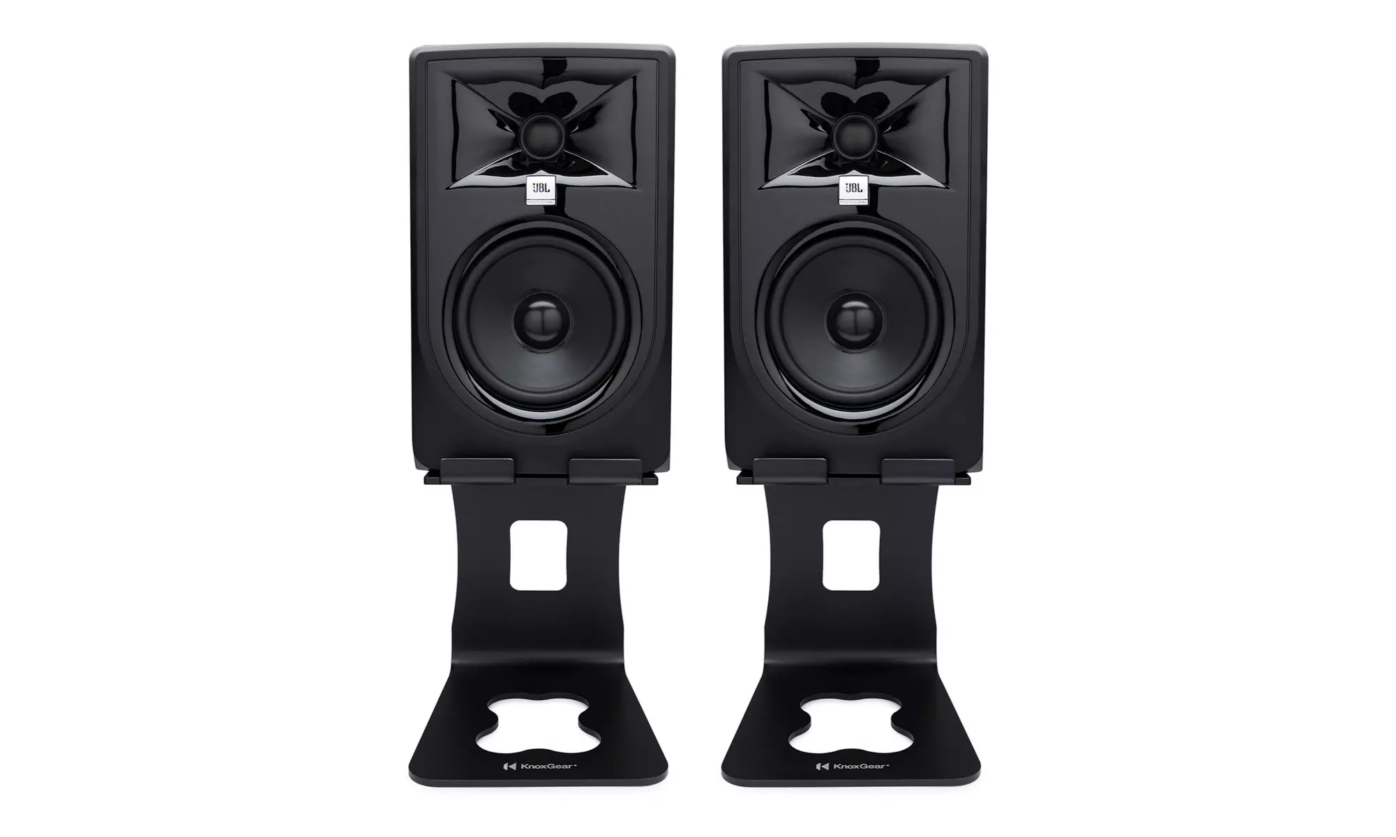JBL 305P MkII Powered 5-Inch Two-Way Studio Monitor (Pair) Bundle with Stands - Primary Image