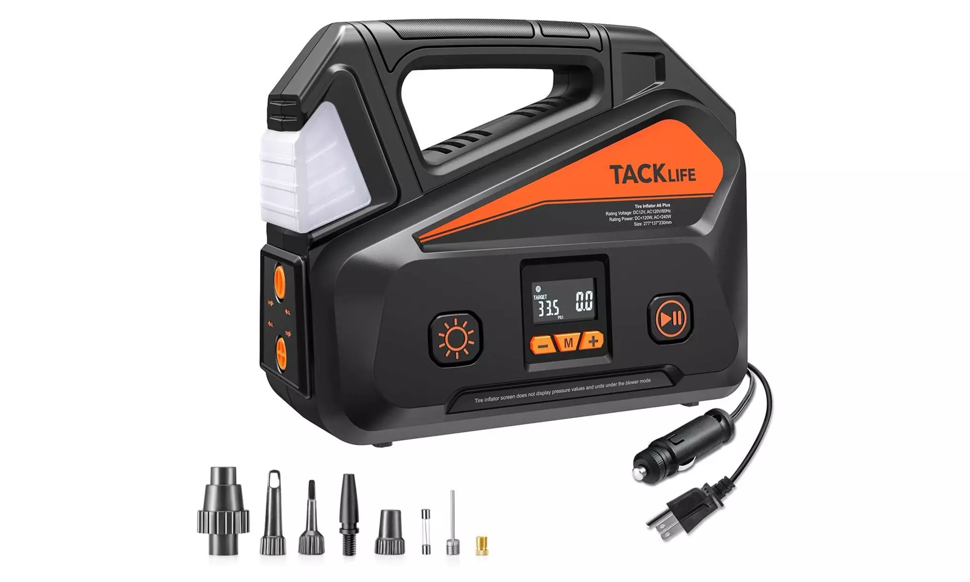 Tacklife A6 Plus Portable Air Compressor with LED Light - Primary Image