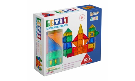 Tytan 100-Piece Magnetic Tiles STEM Toy Multi-color