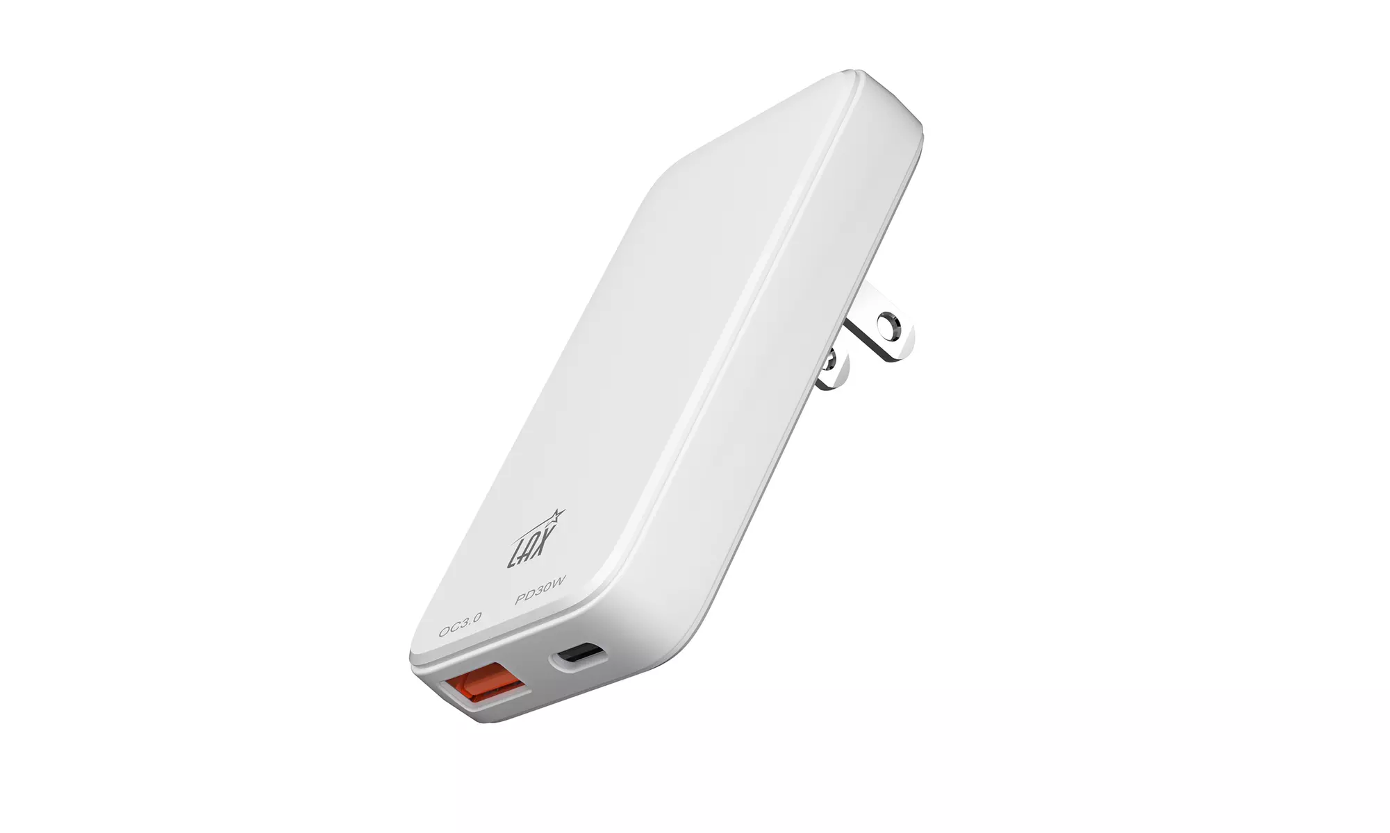 LAX USB C 30W Charger - Thin Flat Dual Port Fast Wall Charger  - Primary Image