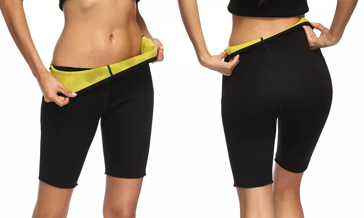 Sauna Slimming Pants Thermo Neoprene High Waist Sweat Capris Workout Shapers - Primary Image