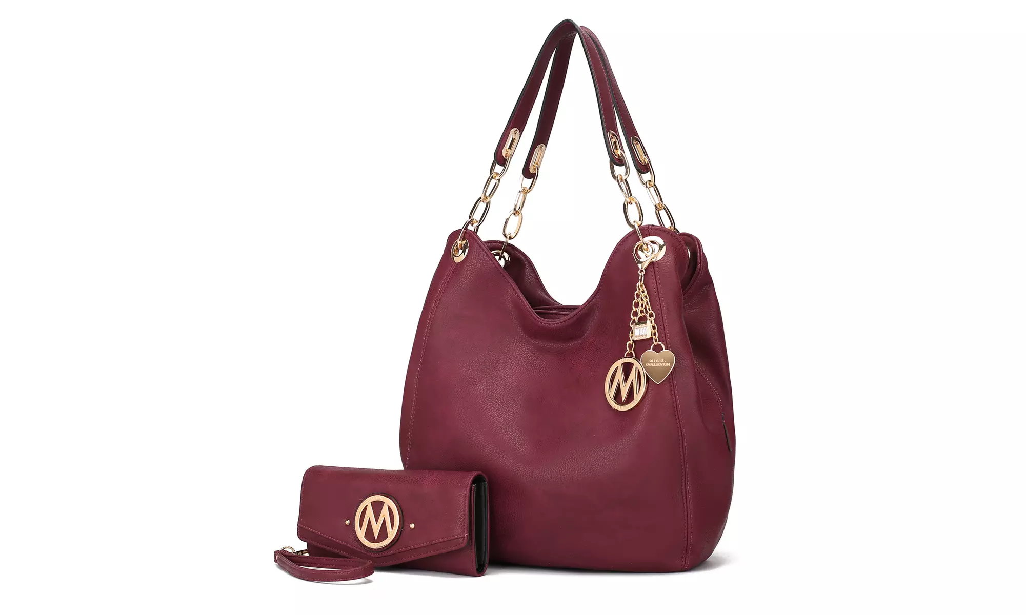 MKF Collection Ashley Hobo Bag & Wallet Set for women Vegan Leather by Mia K