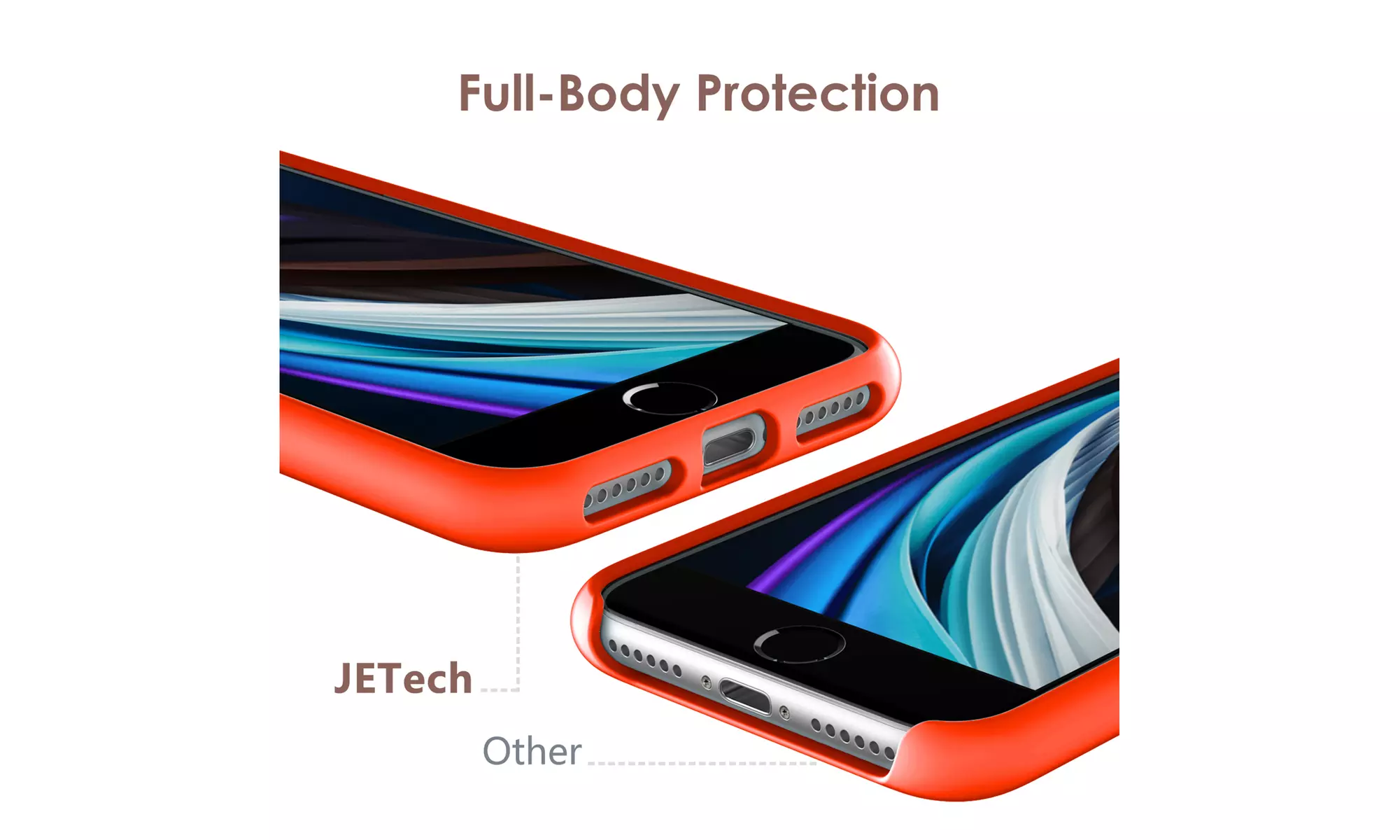 Silicone Case for iPhone 7/8, iPhone SE 3/2, Silky-Soft Touch Shockproof Case