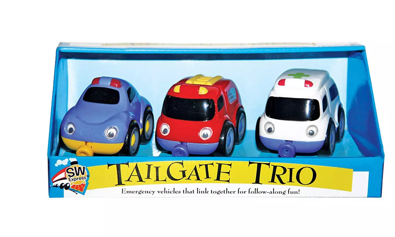 Small World Toys Preschool -Magnetic Tailgate Trio - Emergency Vehicles - Primary Image