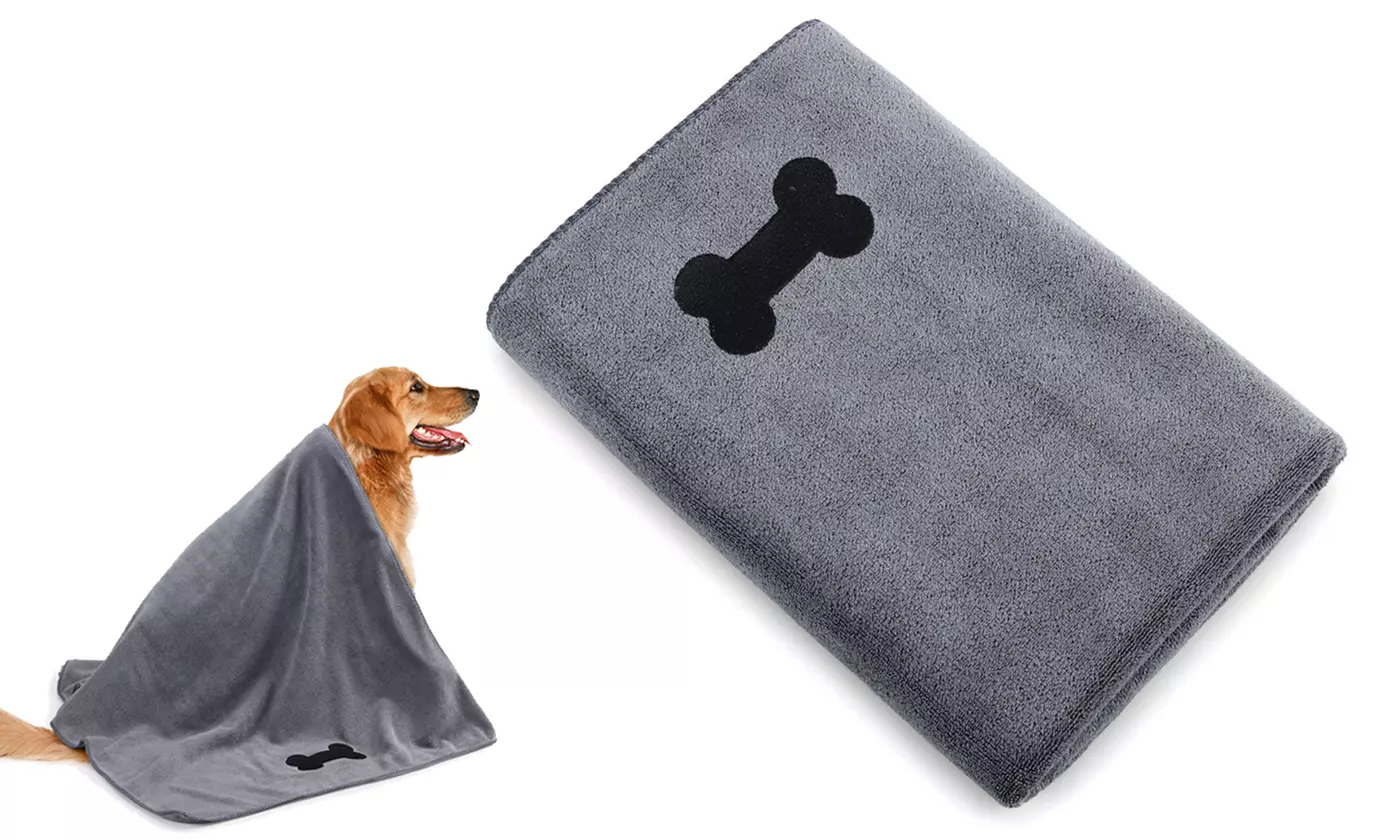Large Dog Towel Absorbent Microfiber Dog Drying Towel Soft Pet Super Bath Towel - Primary Image