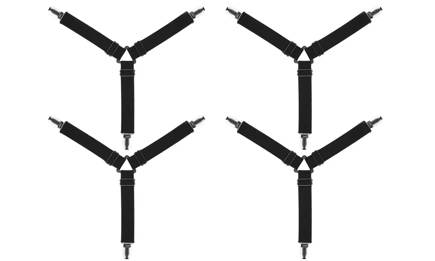iMounTEK Triangle Bed Sheet Mattress Clip Suspender Fastener Strap (4-Pack) - Primary Image