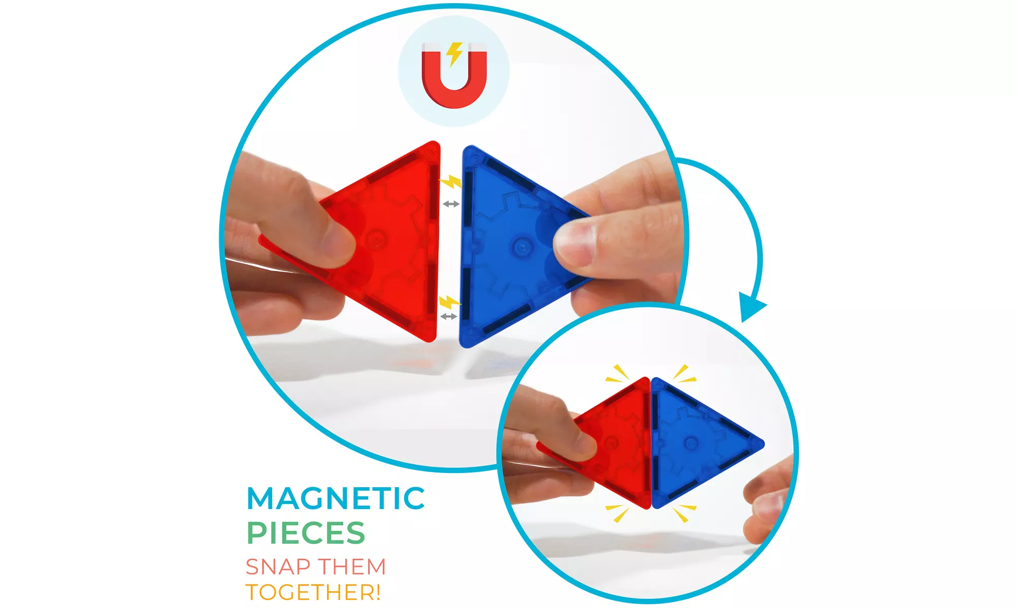 Tytan Magnetic Tiles Glow In The Dark V2.0 Kit - 60pcs