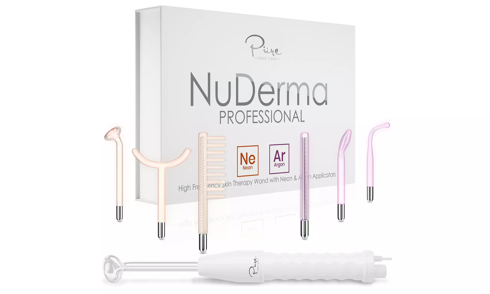 NuDerma Professional Skin Therapy Wand - High Frequency Skin Therapy Machine - Primary Image