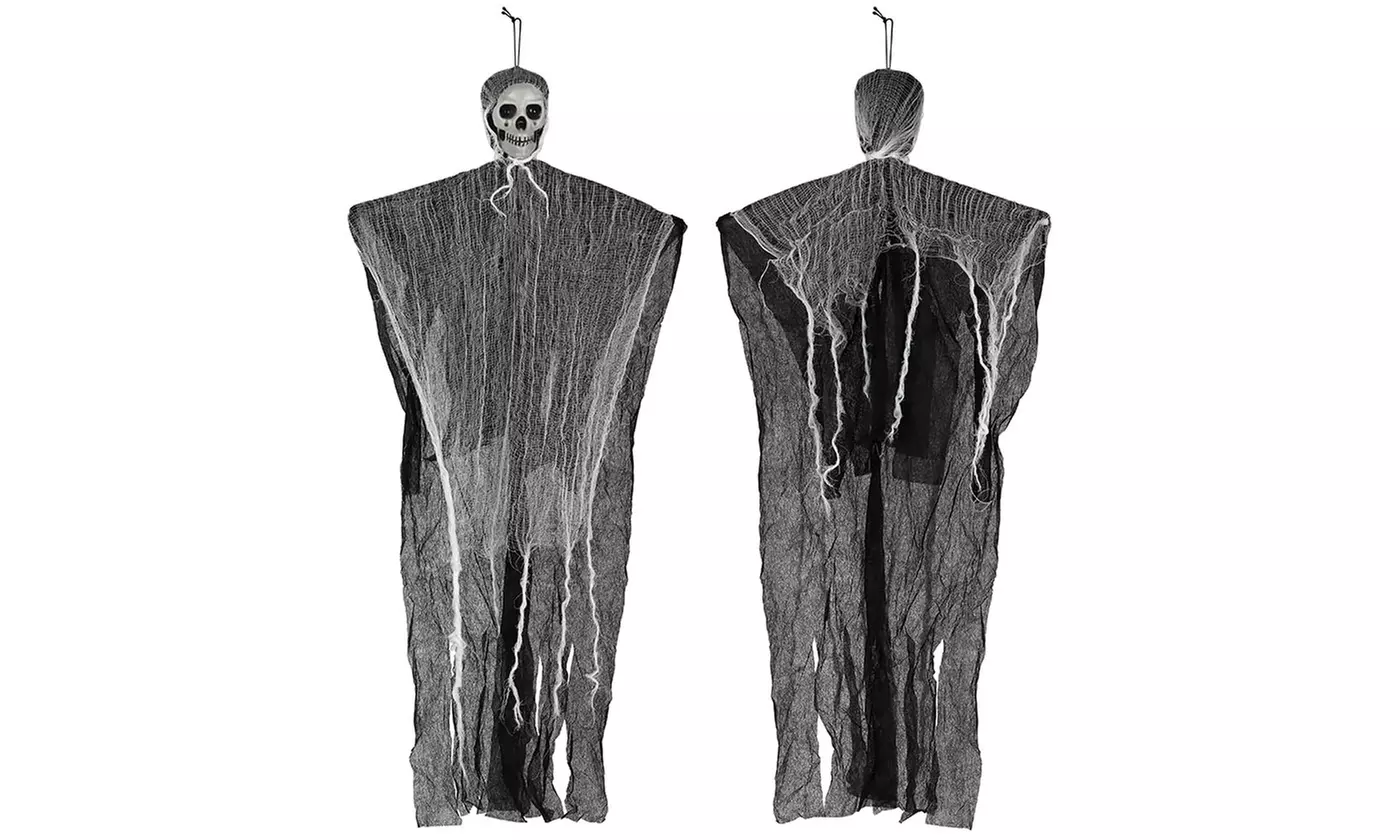 Halloween Outdoor Yard Décor, Hanging Scary Skull Face, Ghost, or Fake Corpse