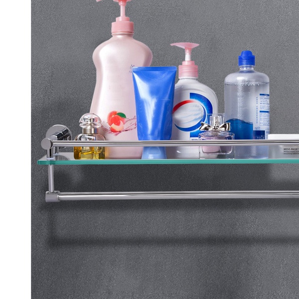 Up To 61 Off On Tempered Glass Bathroom Shelf Groupon Goods