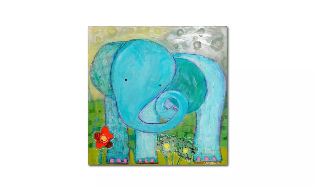 Wyanne 'All Is Well Elephant' Canvas Art - Second Medium