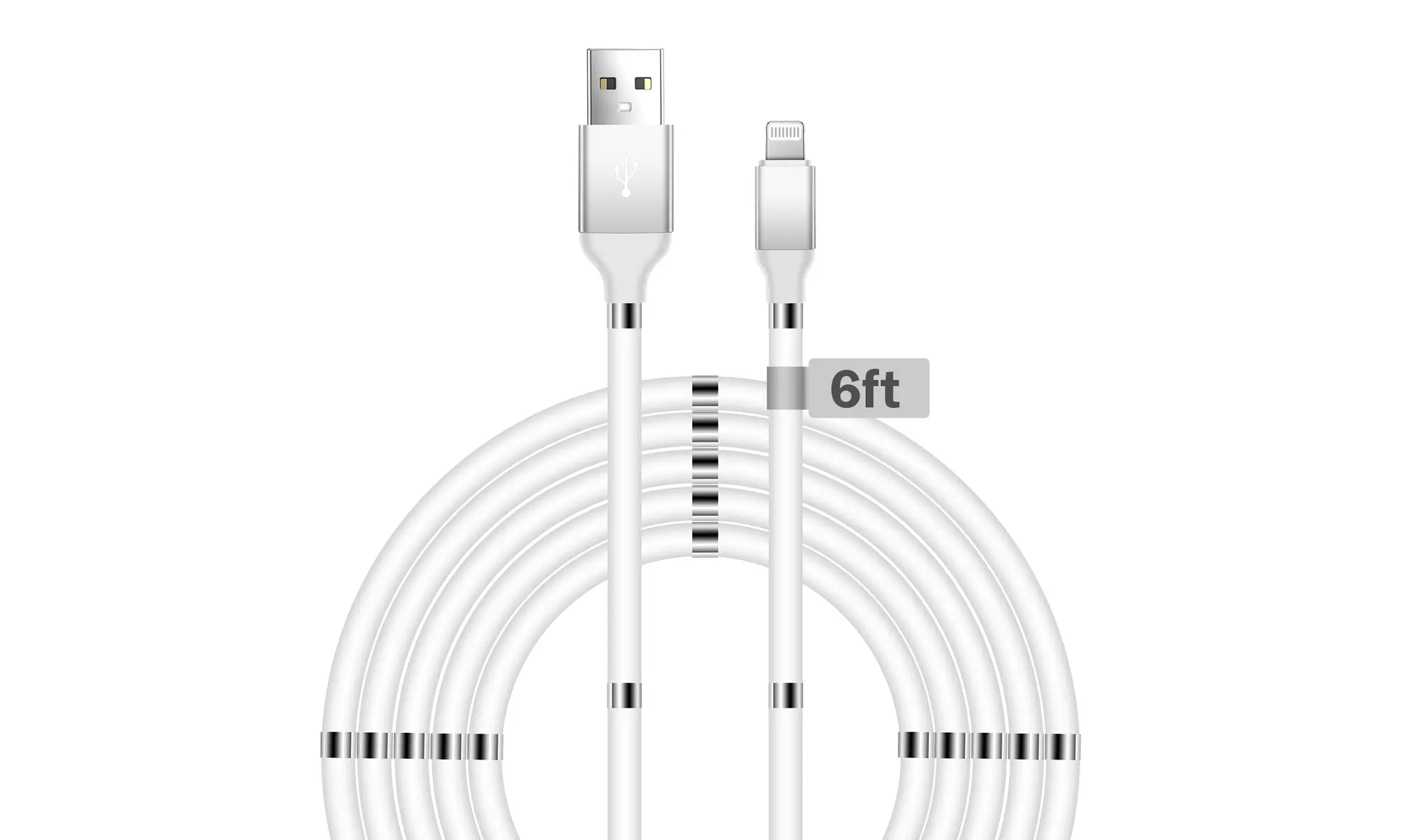 Aduro Fidget Cable Magnetic Self Winding MFI Lightning USB Cables