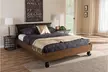 Baxton Studio Brooke Walnut Wood Distressed Faux Leather Metal Platform Bed - Image 6